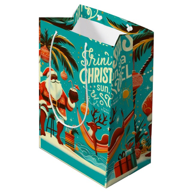 Trini Weihnachten  Mittlere Geschenktüte (Rückseite Schrägansicht)
