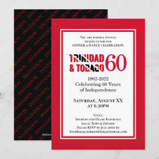 TRINIDAD - 60-jährige Unabhängigkeit Einladung
