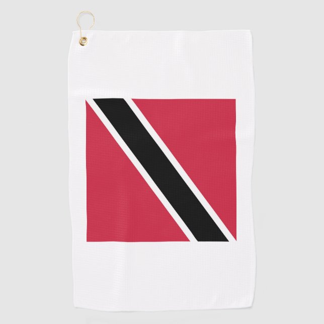 Trinidad and Tobago Flag Emblem Golfhandtuch (Vorderseite)