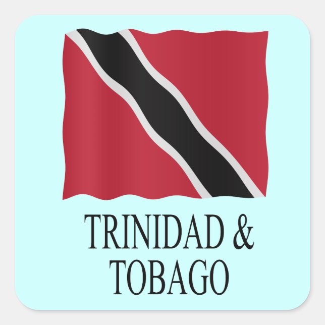 Trinidad and Tobago flag Quadratischer Aufkleber (Vorderseite)