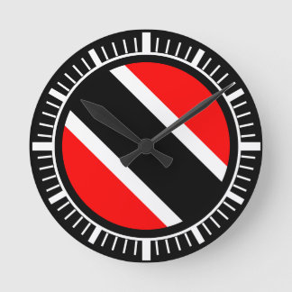 Trinidad and Tobago Flag Runde Wanduhr
