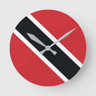 Trinidad and Tobago National Flag Clock Runde Wanduhr