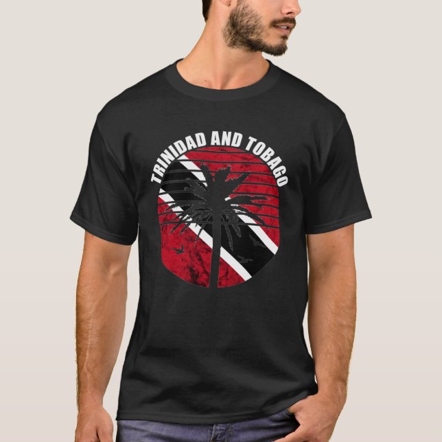 Trinidad And Tobago Summer Palm Tree Trinidadian R T-Shirt (Vorderseite)