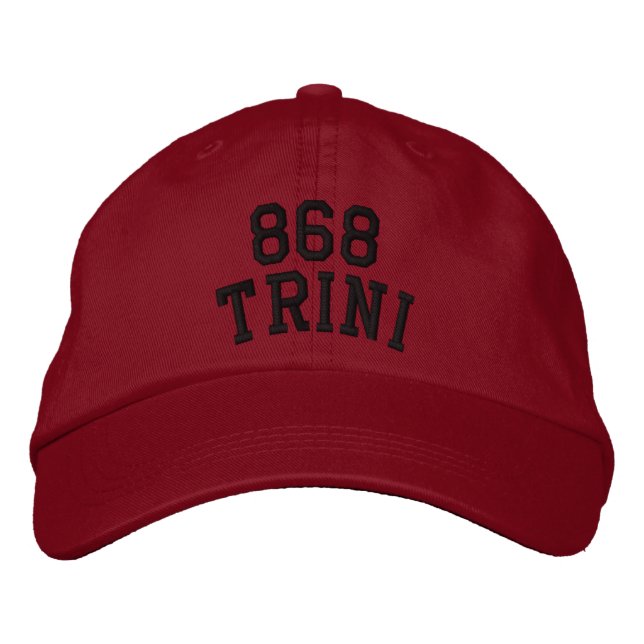 Trinidad Area Code Hat 868 Bestickte Baseballkappe (Vorderseite)