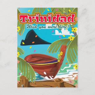Trinidad Cartoon Reiseplakat Postkarte
