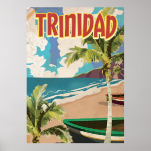 Trinidad Cartoon-Reiseposter Poster