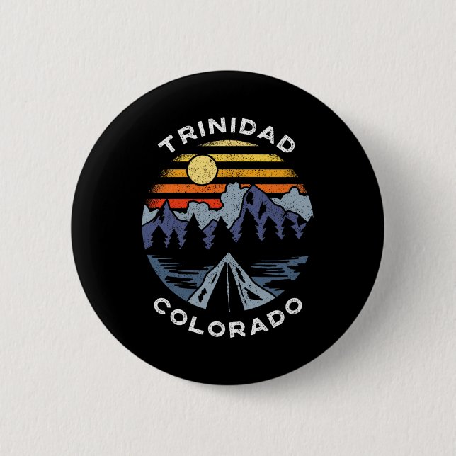 Trinidad Colorado Berge Urlaub Camping Button (Vorderseite)