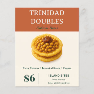 Trinidad Doubles Karibisches Lebensmittelgeschäft Flyer