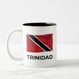 Trinidad Einfache Flagge | Täglicher Stolz Zweifarbige Tasse