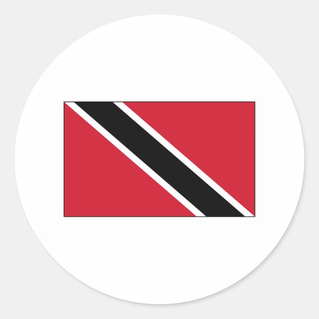 Trinidad FLAG International Runder Aufkleber (Vorderseite)