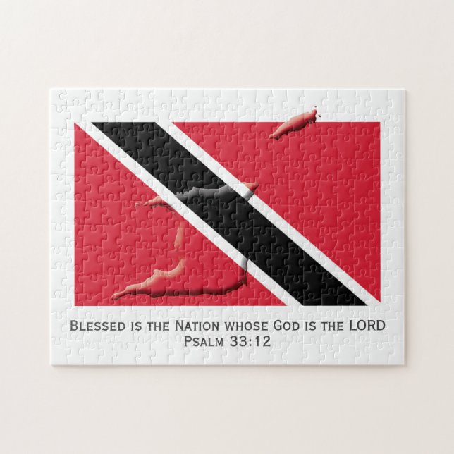 TRINIDAD | Gesegnete Nation | TRINIDADIAN FLAG Puzzle (Horizontal)