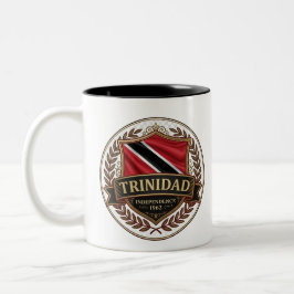 Trinidad Heritage Crest | Karibischer Stolz Zweifarbige Tasse