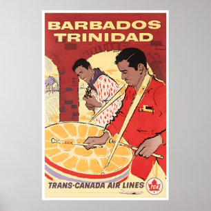 Trinidad Kunst Karibische Kunst Druck Barbados Rei Poster