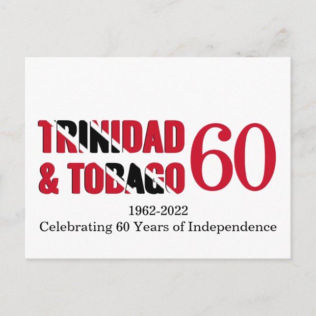 TRINIDAD TOBAGO 60 Jahre Unabhängigkeit Postkarte (Vorderseite)