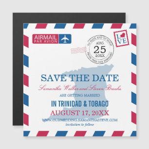 Trinidad Tobago Airmail Magneteinladung