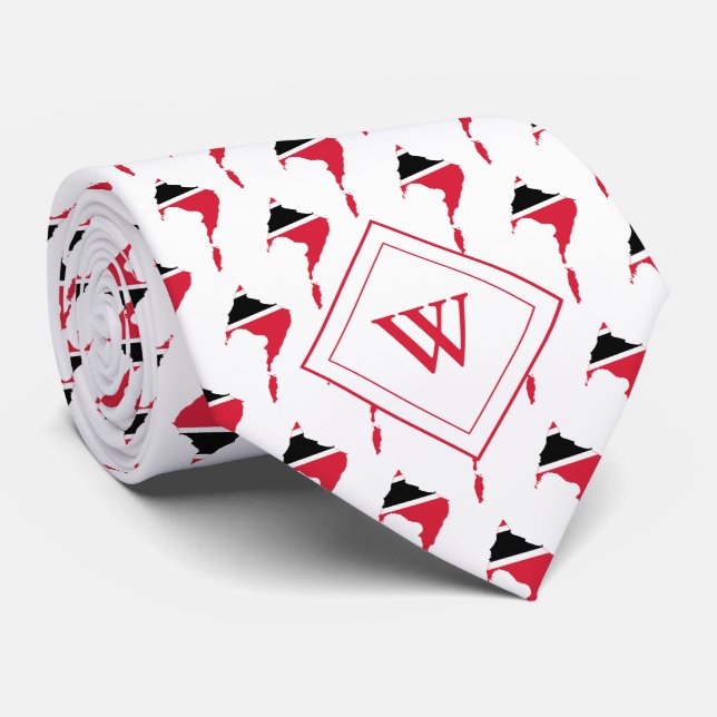 TRINIDAD TOBAGO Christliche Schrift J3:16 Monogram Krawatte (Gerollt)