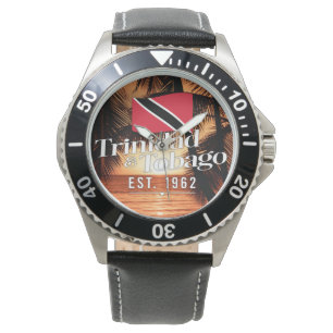 "Trinidad & Tobago Est. 1962" Sonnenuntergang mit  Armbanduhr