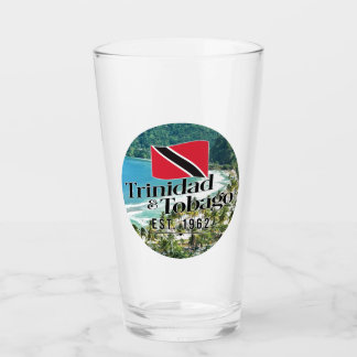 "Trinidad & Tobago Est. 1962" Strand mit Flagge Glas