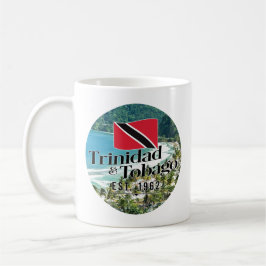 "Trinidad & Tobago Est. 1962" Strand mit Flagge Kaffeetasse