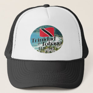 "Trinidad & Tobago Est. 1962" Strand mit Flagge Truckerkappe