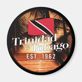 "Trinidad & Tobago Est. Sonnenuntergang 1962" mit  Magnet