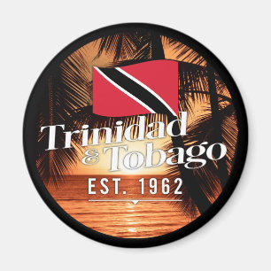 "Trinidad & Tobago Est. Sonnenuntergang 1962" mit  Magnet
