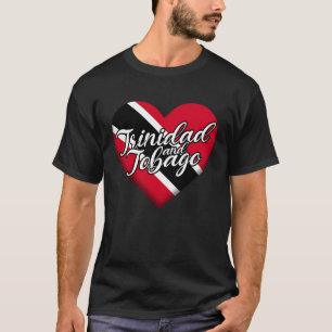Trinidad Tobago Flag Herz Pride Tobagonian Trini T-Shirt