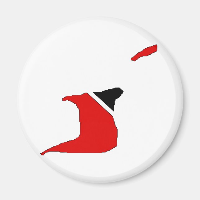 Trinidad Tobago Flag Karte Magnet (Vorne)