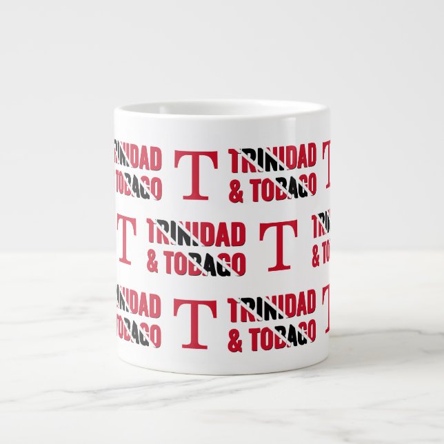 TRINIDAD TOBAGO FLAG Monogramm Jumbo-Tasse (Vorderseite)
