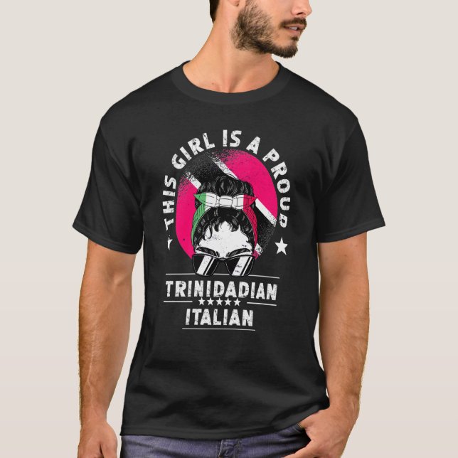Trinidad&Tobago-Flagge Italien Erwachsene Frauen M T-Shirt (Vorderseite)