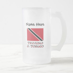 Trinidad Tobago Flagge Personalisiert Mattglas Bierglas