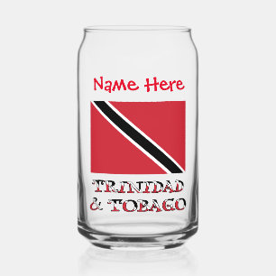 Trinidad Tobago Flagge Rot Personalisierung Dosenglas