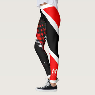Trinidad & Tobago-Flaggen und Monogramm Leggings