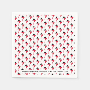 TRINIDAD & TOBAGO Karte Personalisiertes Schriftze Serviette