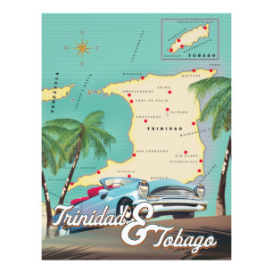 Trinidad & Tobago Reiseplakat Fotodruck