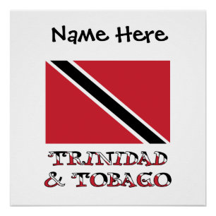 Trinidad-Tobago Trinidad-Flagge Personalisiertes P Poster