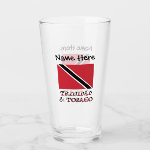 Trinidad Tobago Trinidadischer Flagge Personalisie Glas