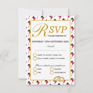 TRINIDAD TOBAGO Wedding RSVP Response Card