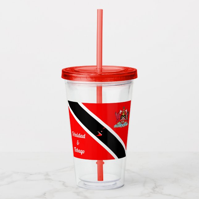 Trinidad u. Tobago Acryltrinkbecher (Vorderseite)