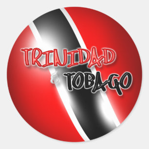 Trinidad- u. Tobago-Aufkleber Runder Aufkleber
