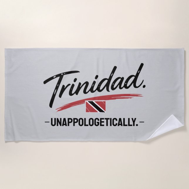 Trinidad Unapologetically Pride GRAU Strandtuch (Vorderseite)