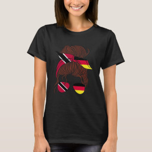 Trinidad und Deutschland Mix Half Trinidadian Hälf T-Shirt