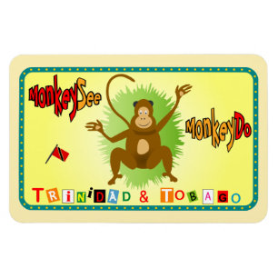 Trinidad und Tobago-Affe sehen Affen zu tun Magnet