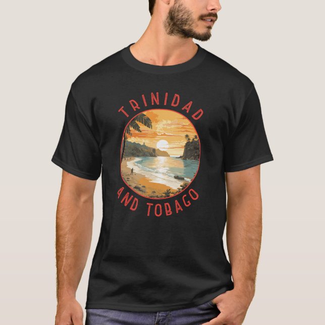 Trinidad und Tobago Caribbean Distressed Circle T-Shirt (Vorderseite)