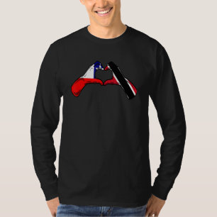 Trinidad und Tobago Chile Flagge Herz Mix Erbe T-Shirt