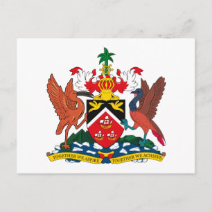Trinidad und Tobago Coat of Arms Postcard Postkarte