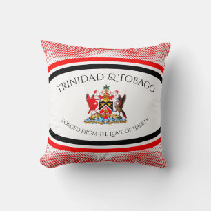 Trinidad und Tobago Coat of Arms Red Dot Muster Kissen