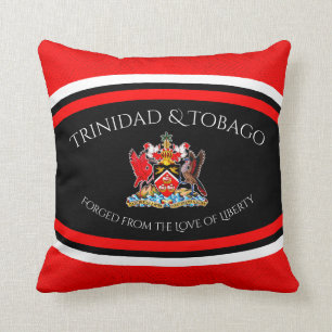 Trinidad und Tobago Coat of Arms Red Dot Muster Kissen