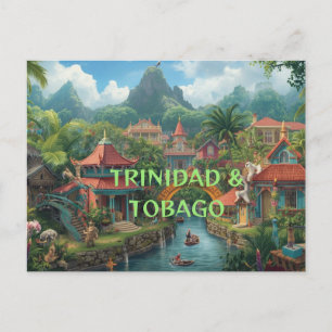 Trinidad und Tobago ein Inselstaat Postkarte