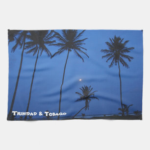 Trinidad und Tobago-Einbruch der Nacht bei Cocal Handtuch